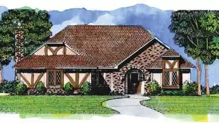 image of small modern house plan 1799